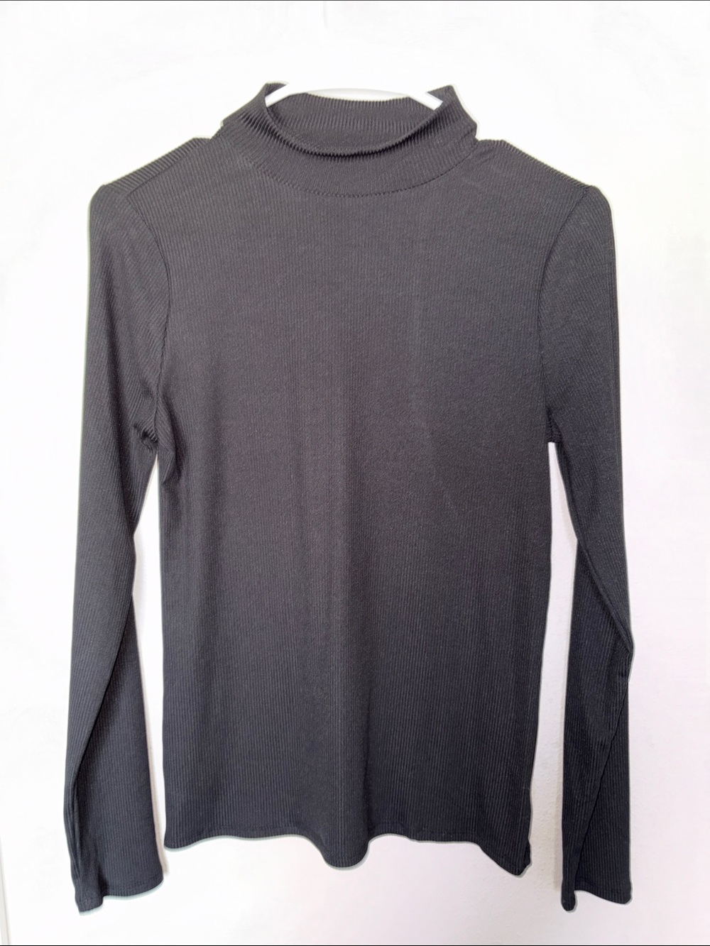 No Boundaries Black Ribbed Long Sleeve Tee